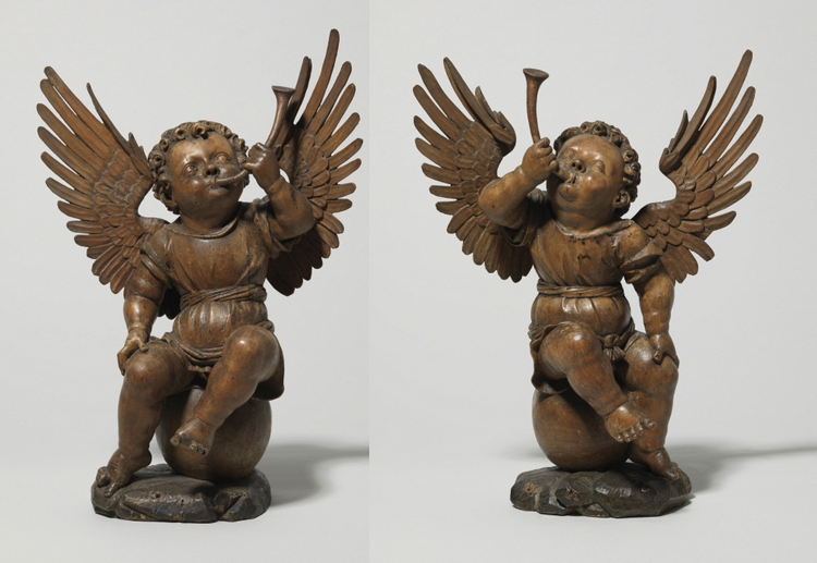 Durer Allerheiligenbild frame Both angels