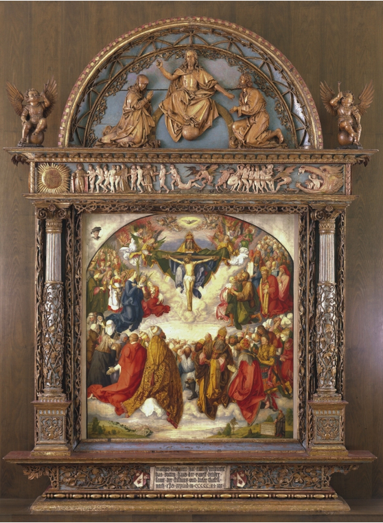Durer Allerheiligenbild frame Germanisches Nationalmuseum Nürnberg with pic