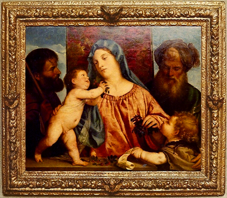 Titian Madonna & Child Kunsthistorischmuseum Whole pic sm
