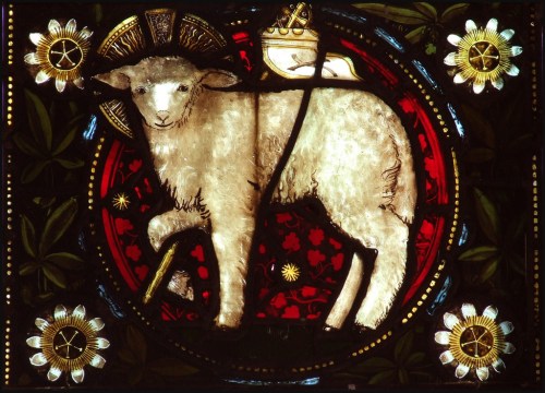 Agnus Dei Ch of St John the Baptist Needham Market Suffolk photo by Simon_K