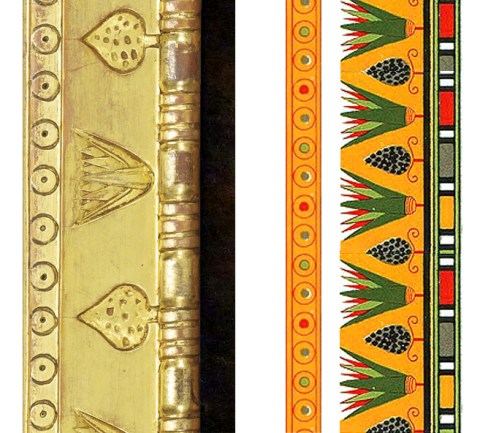 Egyptian frame Owen Jones Lotus & grapes Circles