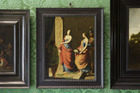 SALOME WITH THE HEAD OF ST JOHN THE BAPTIST by Jacques Stella in the Green Closet at Ham House, Surrey.
