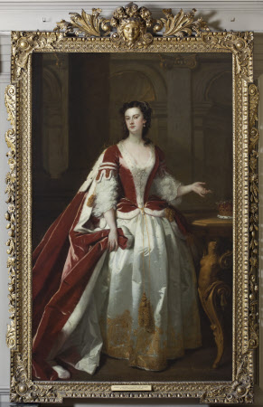 LADY GRACE CARTERET, COUNTESS OF DYSART (1713-55) by John Vanderbank (1694?-1739), painting in the Great Hall at Ham House, Richmond-upon-Thames