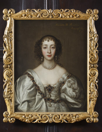 QUEEN HENRIETTA MARIA (1609-69) after Sir Anthony Van Dyck (1599-1641) dated 1637, in the Long Gallery at Ham House, Richmond-upon-Thames