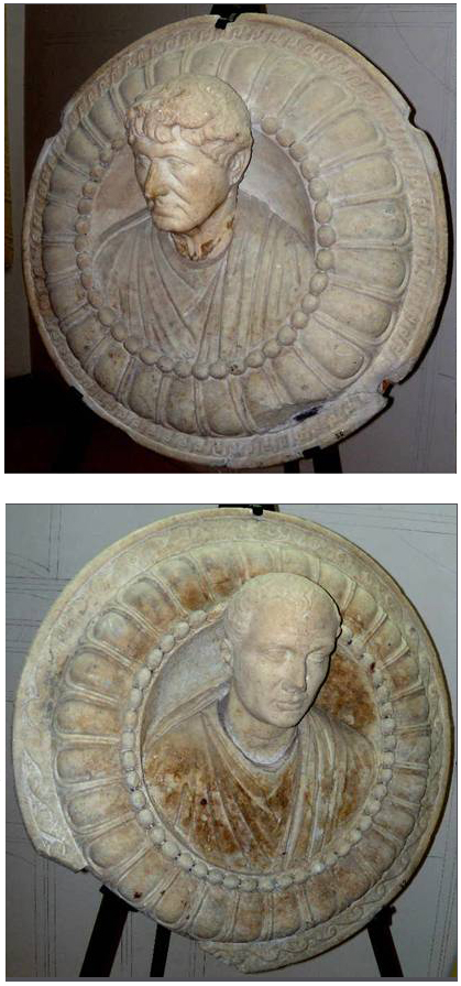 Imagines clipeatae C2 AD Baths of Mithras Ostia