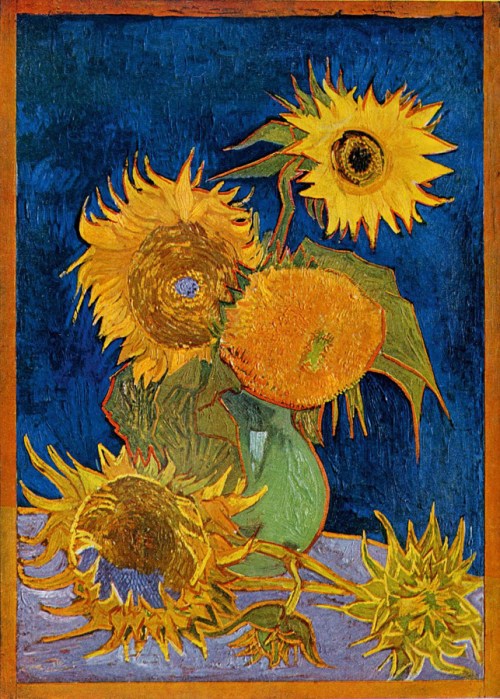 Six Sunflowers 1888 oil on canvas destroyed credit Mushakoji Saneatsu Memorial Mus sm