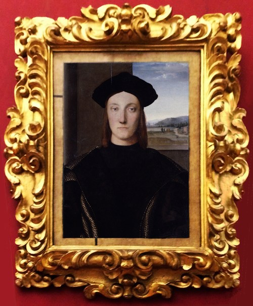 Raphael attrib Portrait of Guidobaldo da Montefeltro sm
