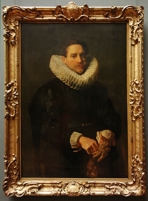 Van Dyck Portrait of a gentleman putting on his gloves Gemäldegalerie Dresden