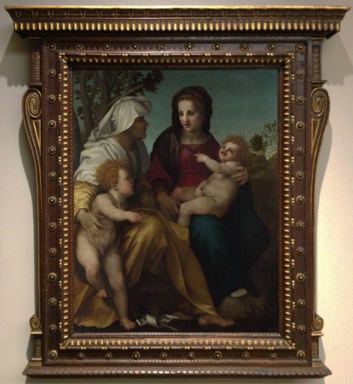 Andrea del Sarto Madonna & Child St Elizabeth & the Baptist c1513 NG17 ed