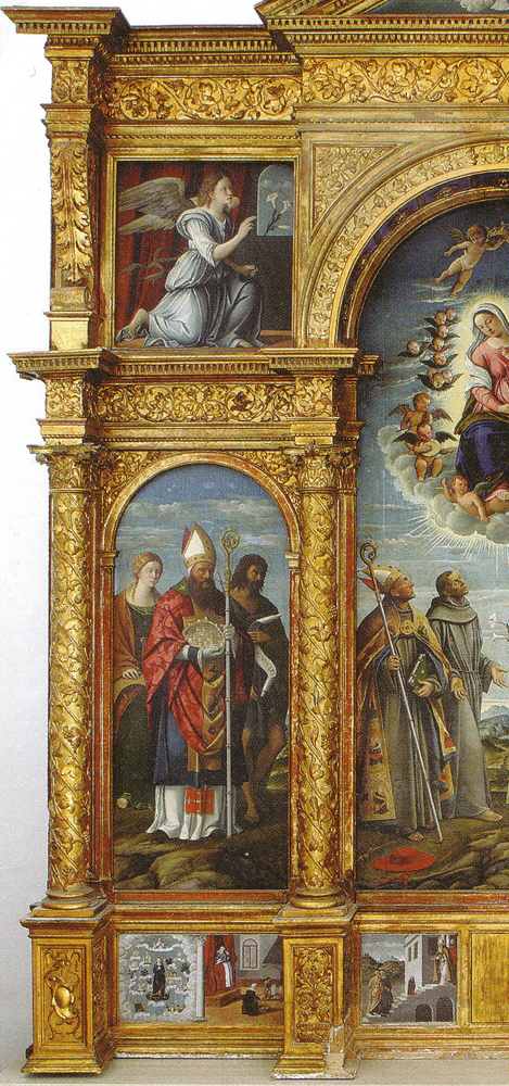 Girolamo da Santacroce Virgin & saints left sm
