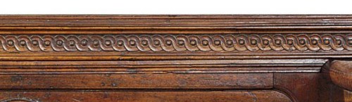 Tuscan carved walnut cassapanca 2nd half C16 Christies 5Nov2009 Lot238