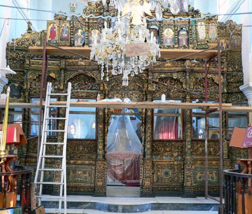 Iconostasis Stavros fr Chios 1800 Ch Virgin Mary Plakotousaina Nenita Chios sm
