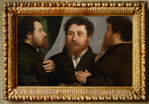 19 Lotto Portrait of a man in three positions Kunsthistorische Museum Vienna