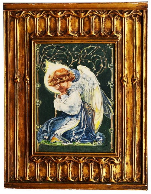 Pre Raphaelite School Kneeling angel