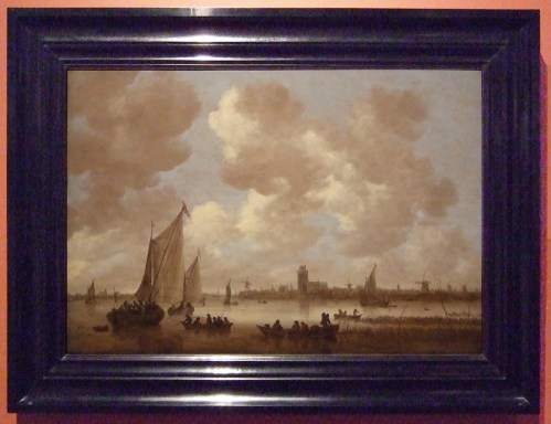 Jan van Goyen View of Dordrecht Ebony frame sm
