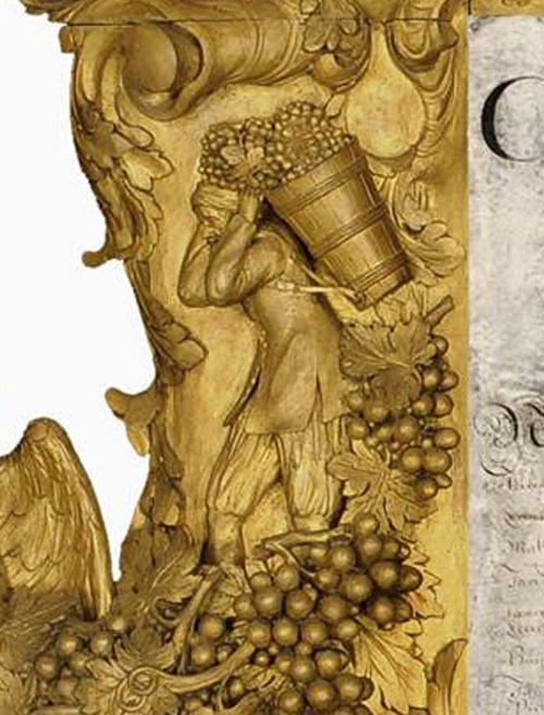 Trophy frame detail Grape picking