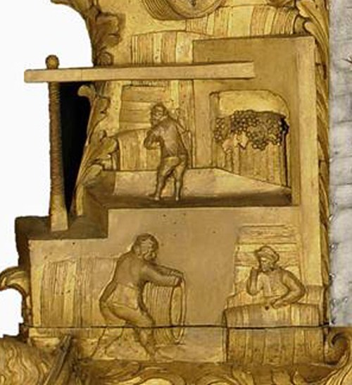 Trophy frame detail Making wine