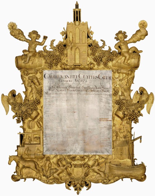 Trophy frame Vintners Guild d1682 Dordrechts Museum sm