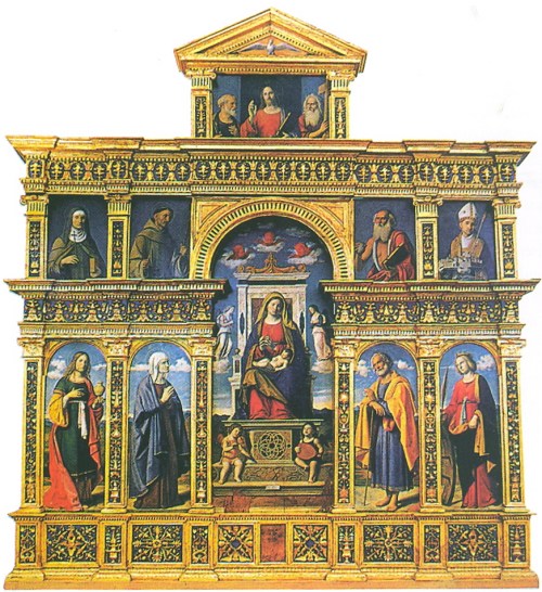 Fig 11B Cima da Conegliano & Vitor da Feltre Polyptych 1513 Sant Anna of Capodistria