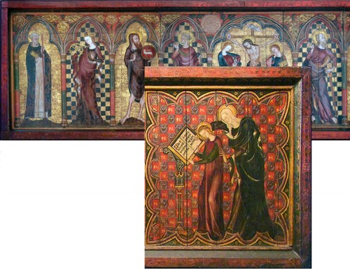 Thornham Parva retable & detail from Musée de Cluny retable