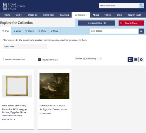 Frame & pic for Barlow Egyptian goose