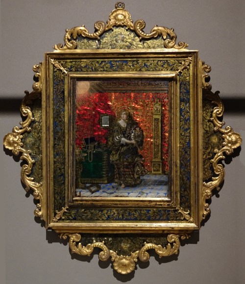 9 French School Mary Magdalen 1660to75 verre églomisé V & A sm