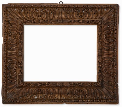 Lot 78 Spanish limewood acanthus leaf frame C17 a
