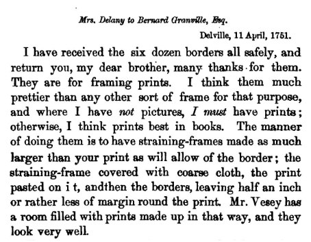 21 Mrs Delany thanks her brother for borders April 1751