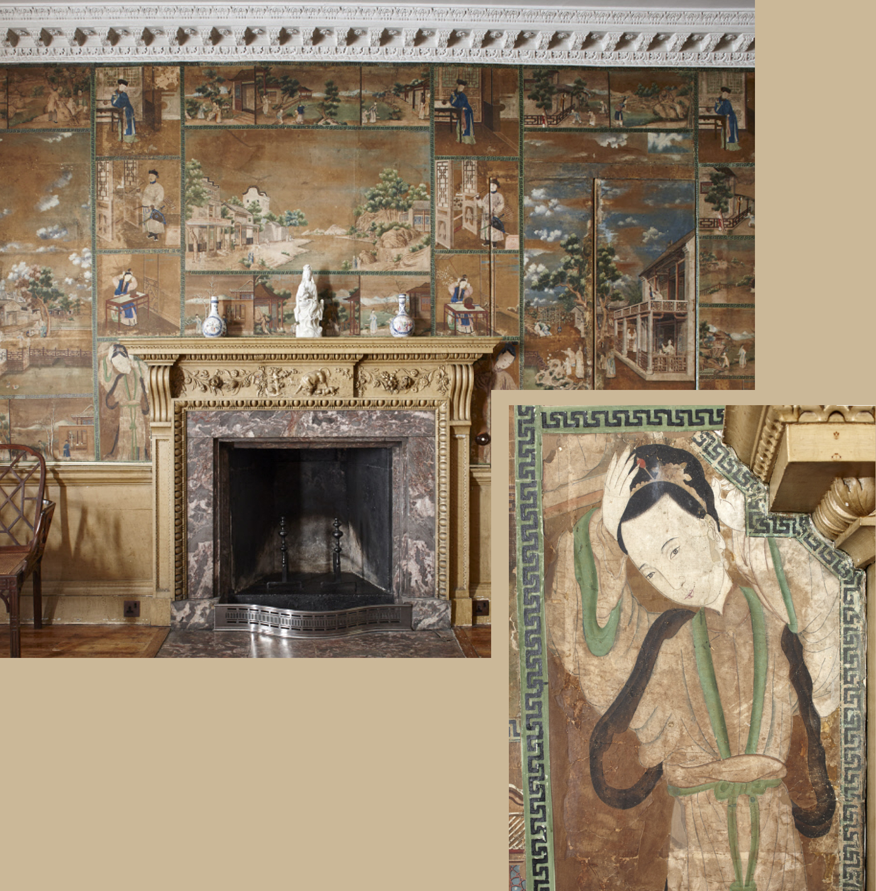 22 Chinese pictures & prints Study Saltram Devon