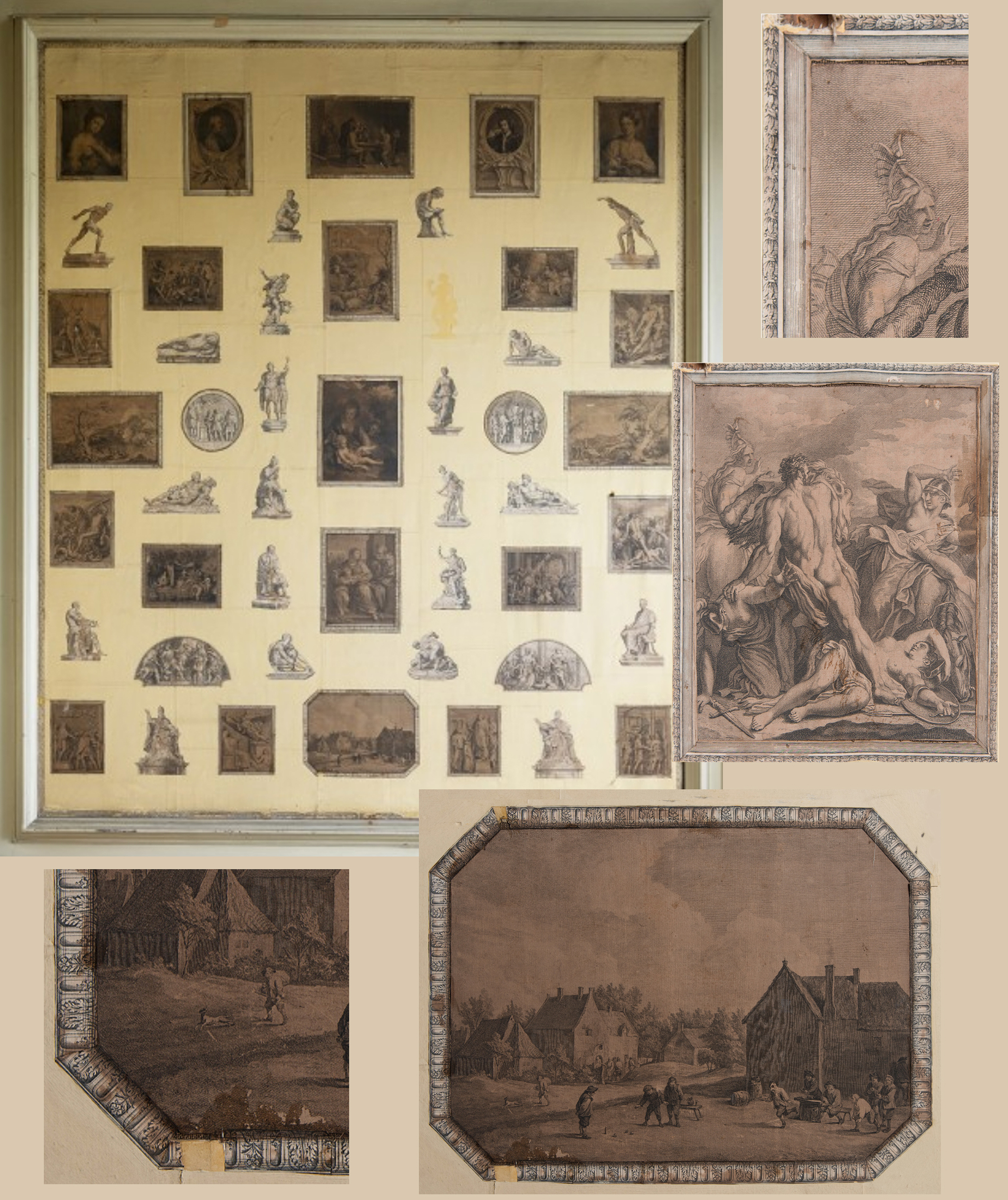 26 Print Room West wall Petworth with Le Bas & Van der Gucht