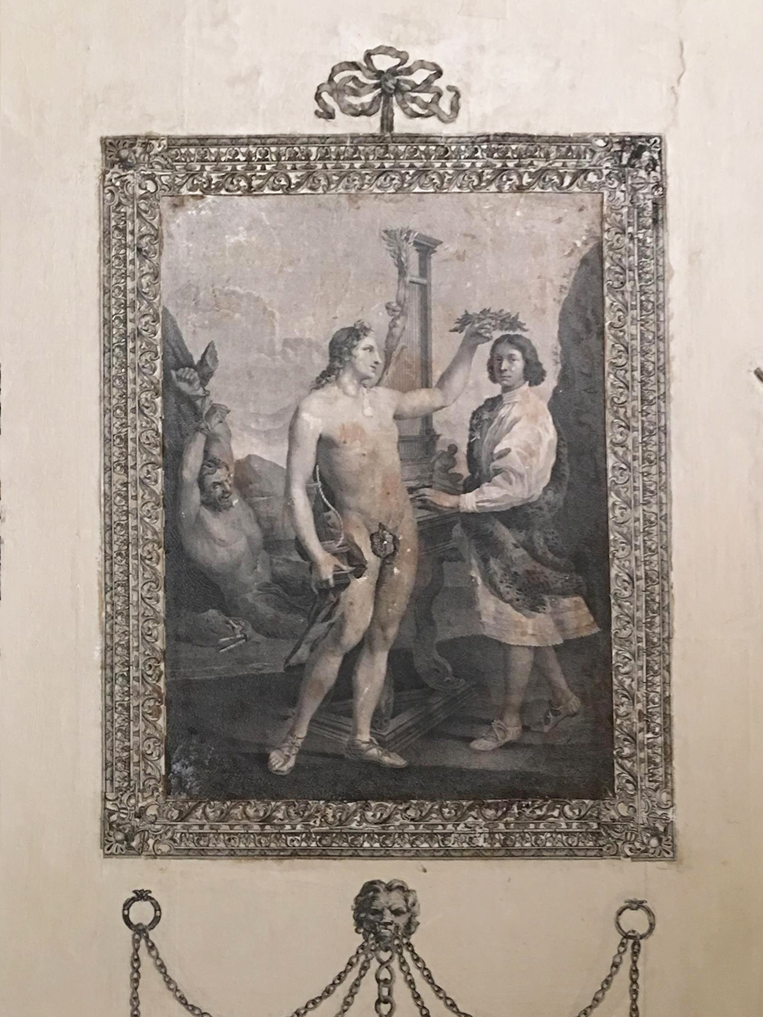 28D Castletown House Kildare Ireland Robert Strange 1755 after Sacchi Marcantonio Pasqualini crowned by Apollo 1641