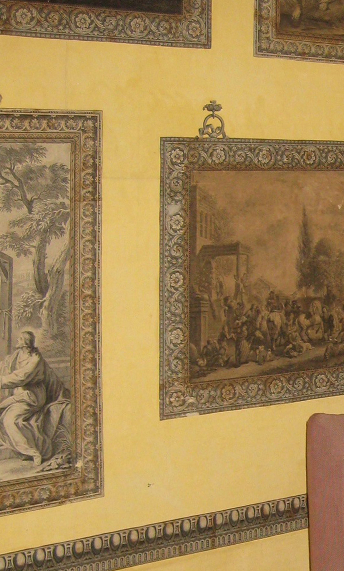 31C Uppark Print Room detail of borders etc