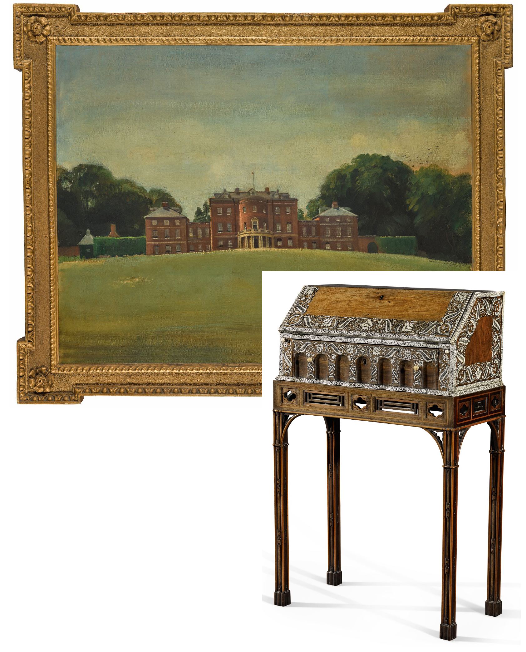 35 Mersham le Hatch Sir Oswald Birley & stand by Chippendale Sotheby s 24Mar2021 Lot99