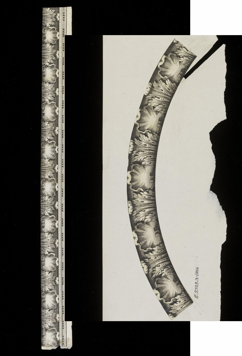 41A François Vivarès Border w acanthus & shell and Curved ditto V & A