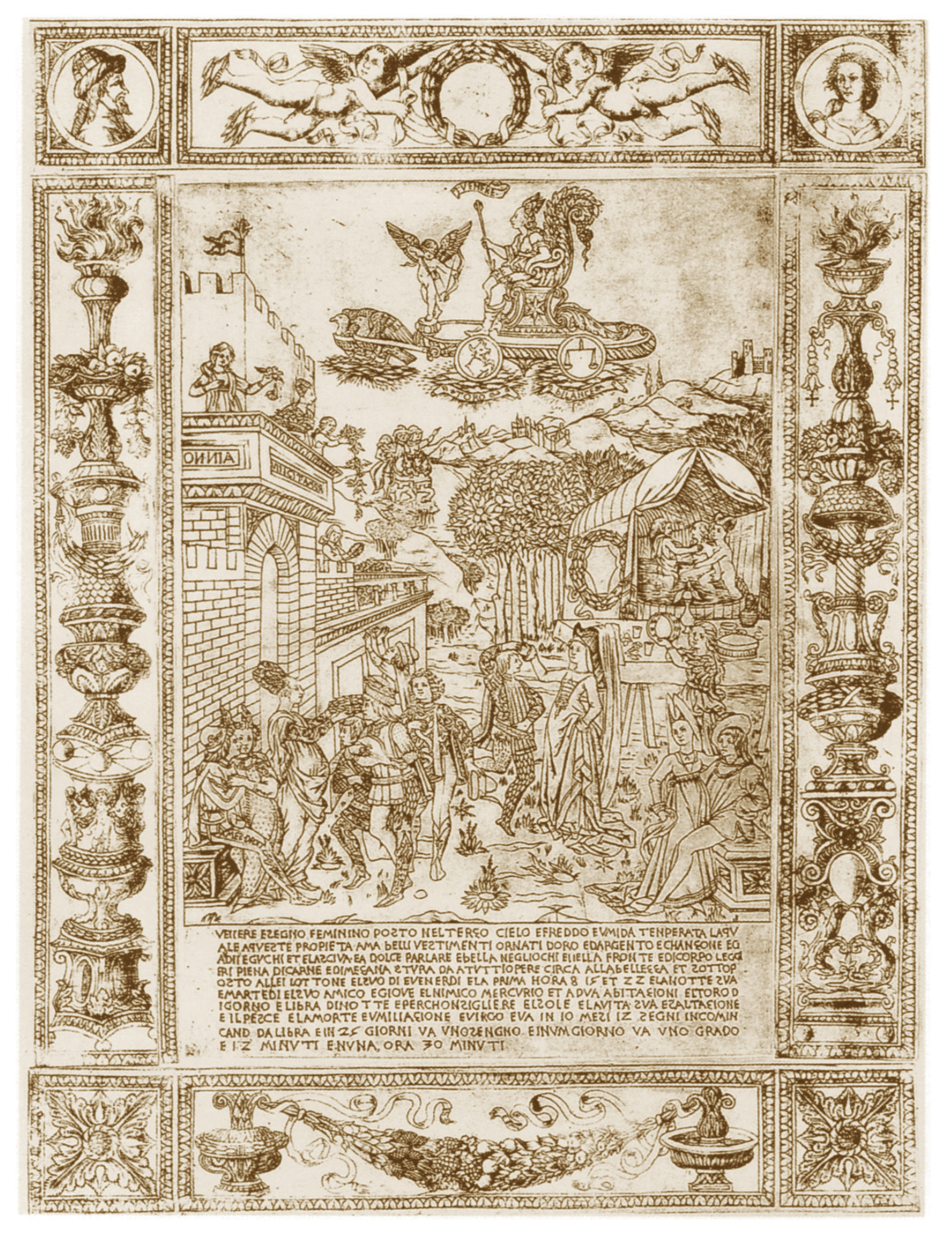 8 Baccio Baldini attrib The planet Venus framed in Albertina borders