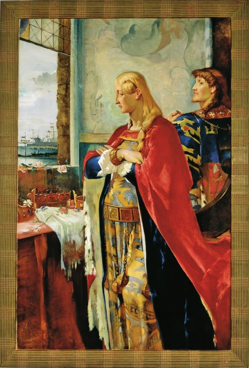 9A Agnes SlottMøller Queen Margrete &amp; Erik of Pomerania 1884to87 140x90cm