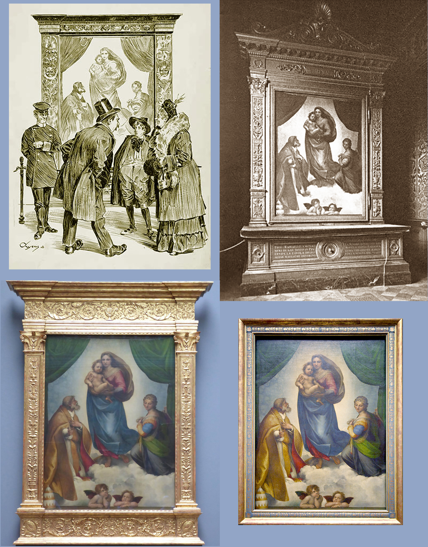 2 Raphel sistine Madonna &amp; frames