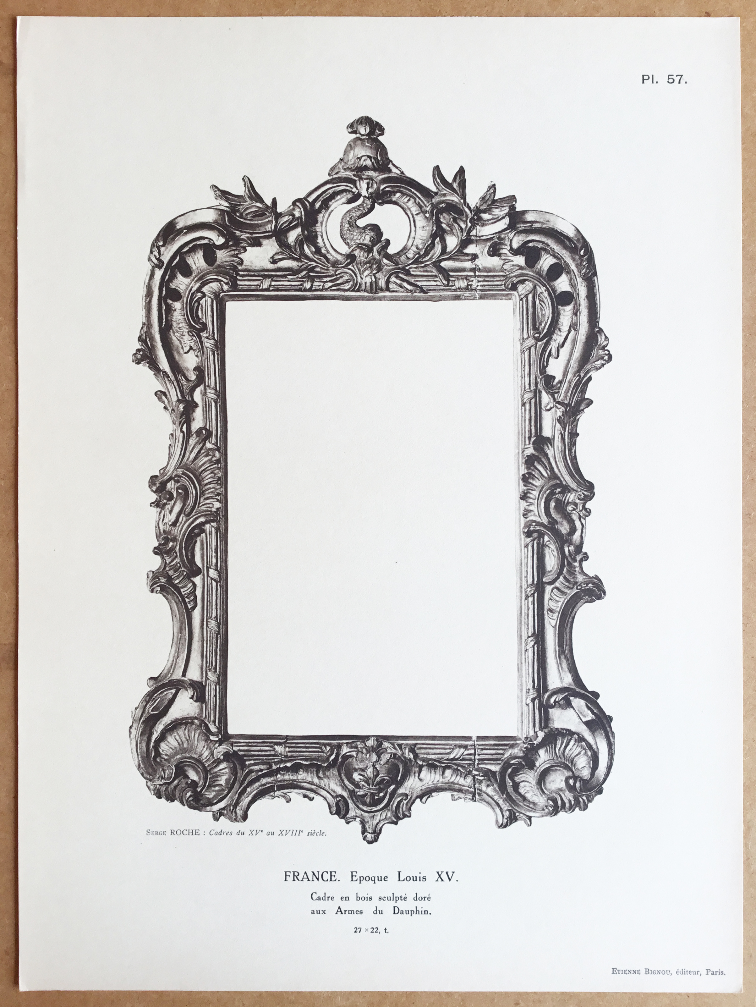 25 Plate 57 with arms of the dauphin