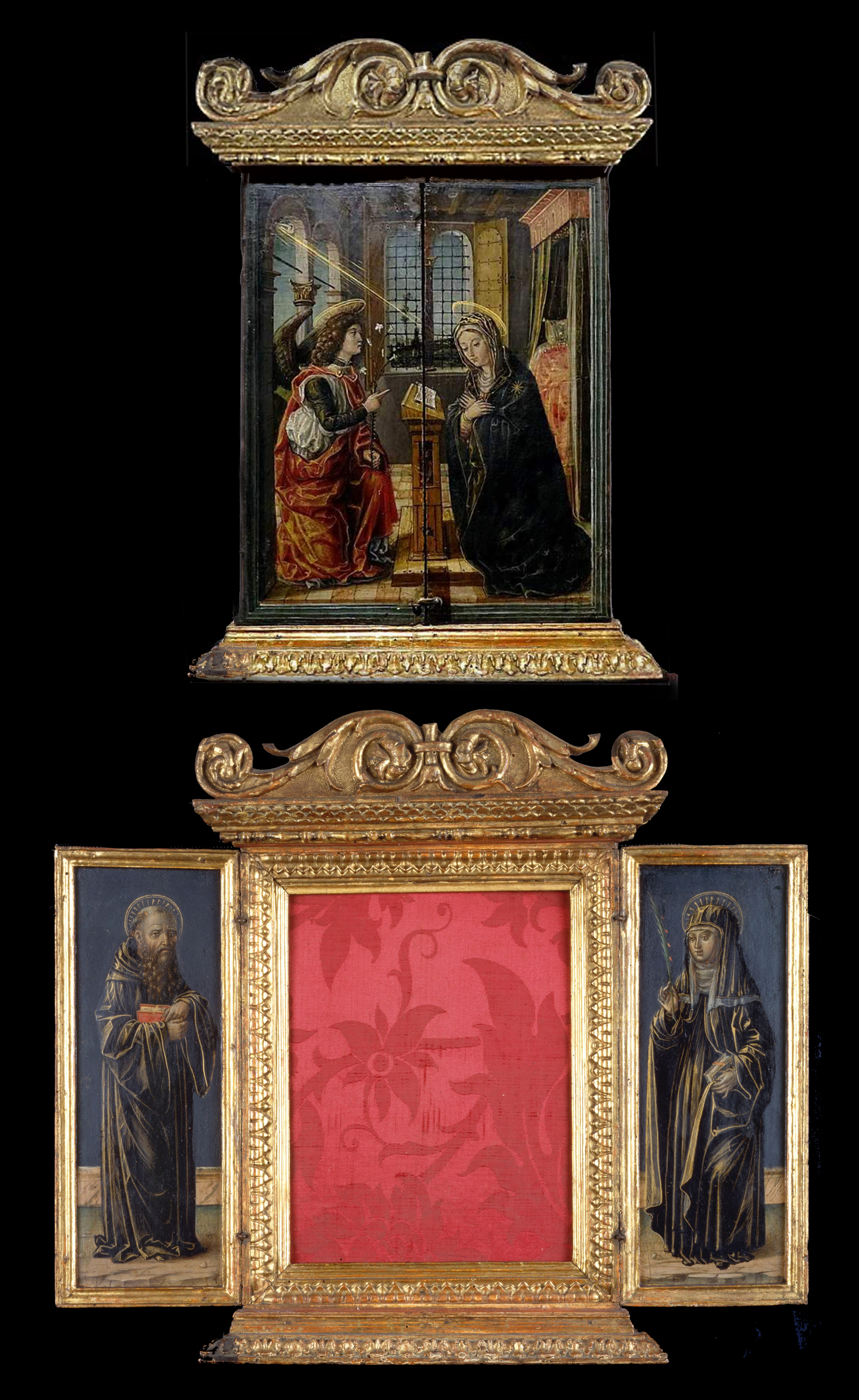 10 Vincenzo Civerchio fl c1470to1544 The Annunciation and Saints 1495 Accademia Carrara Bergamo