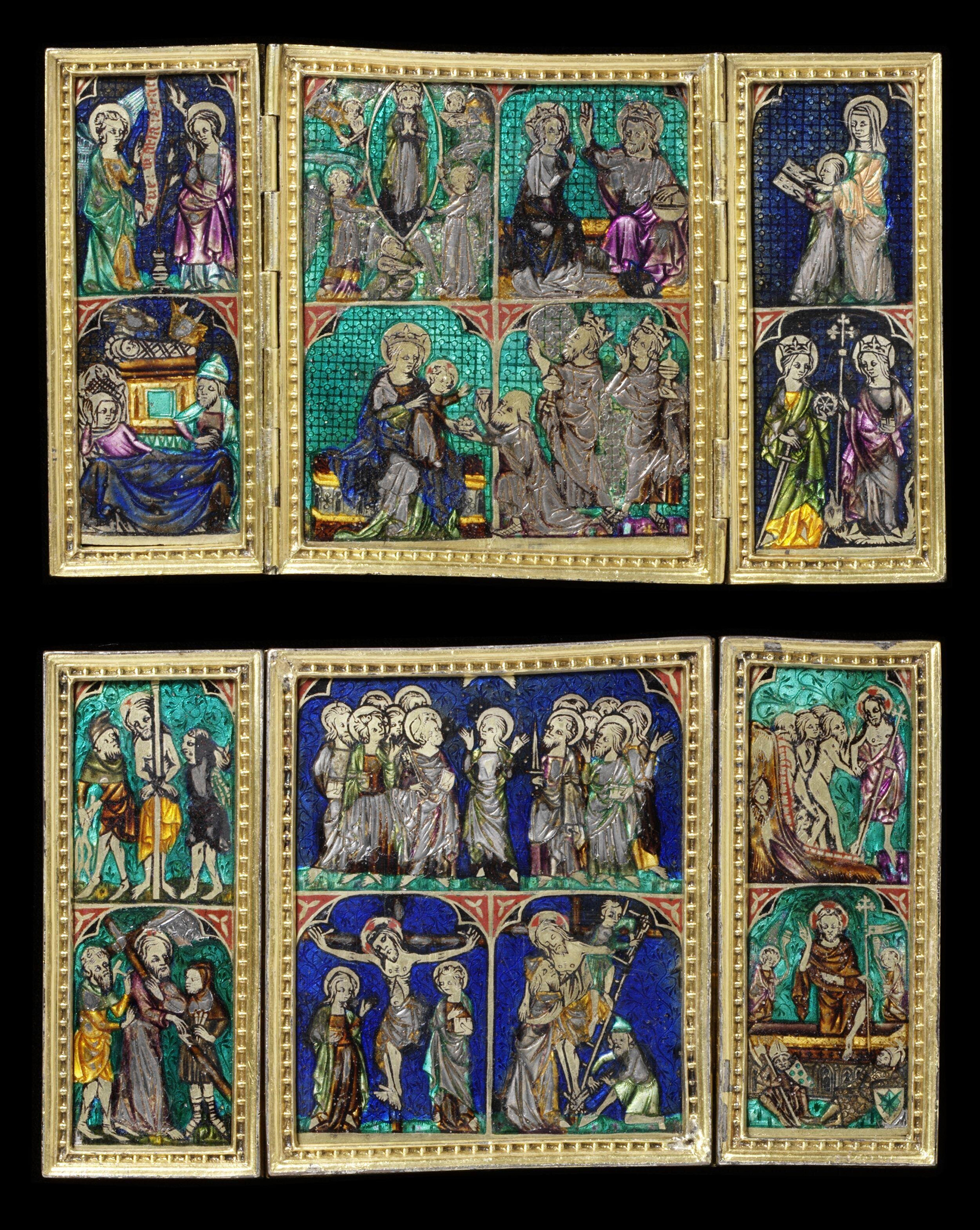 11A Netherlandish triptych Life of the Virgin &amp; Life of Christ 1320to50 V &amp; A