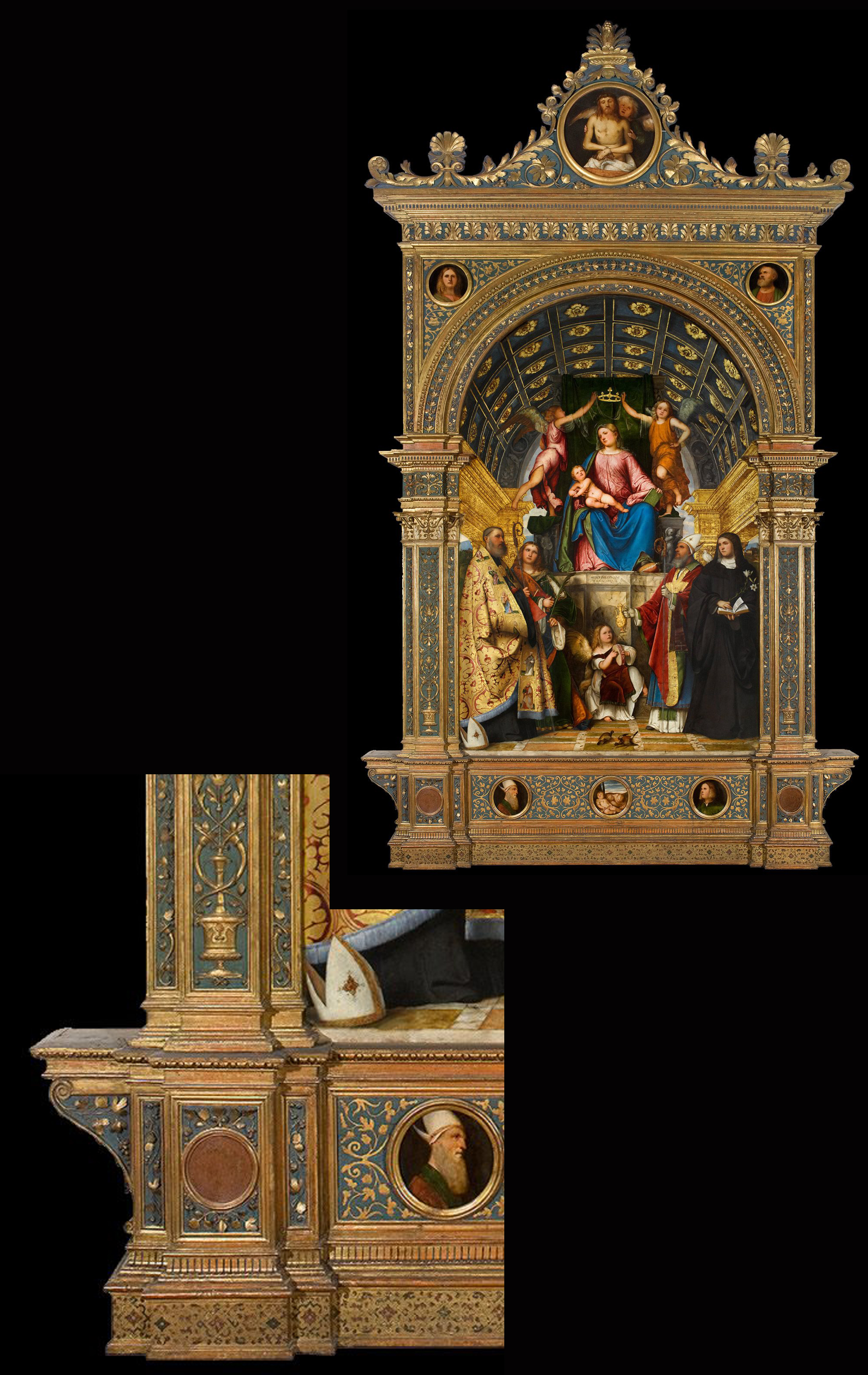 24 Girolamo da Romano aka Romanino Altarpiece of Santa Giustina 1513 frame prob by Stefano Lamberti Museo d'Arte Medievale e Moderna di Padova