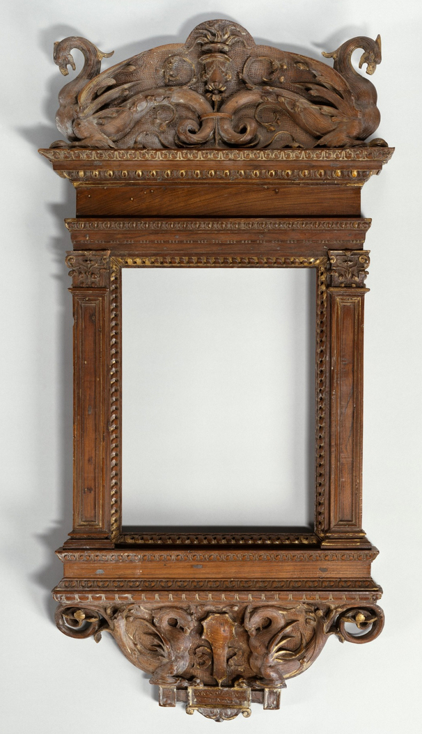 11A Italian walnut aedicular frame poss by del Tasso c1510 Met Mus NY