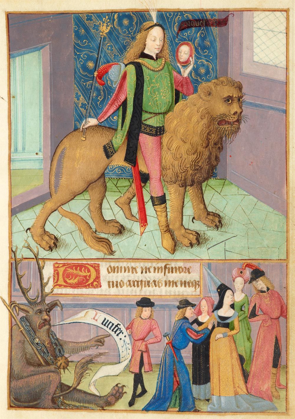 12 Personification of Pride MS M.1001, fols. 83v–84r Morgan Lby