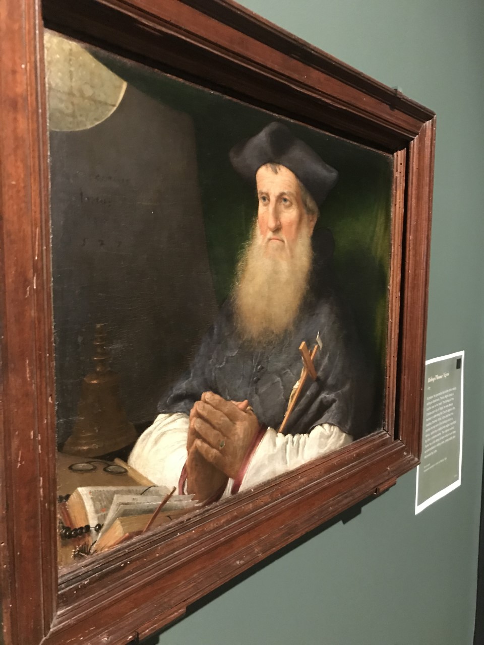 22B Lotto Thomas Nigris 1527 panel 42x54 Franciscan Convent of Poljud Split orig walnut frame Slot for cover Raking shot