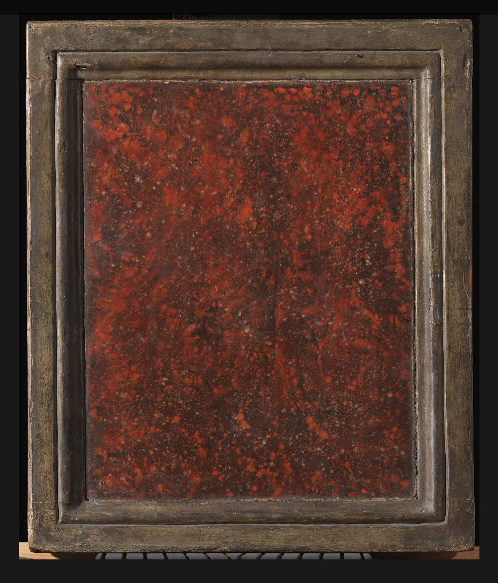 27B Van Eyck Margaret van Eyck 1439 Groeningemuseum detail of reverse 2