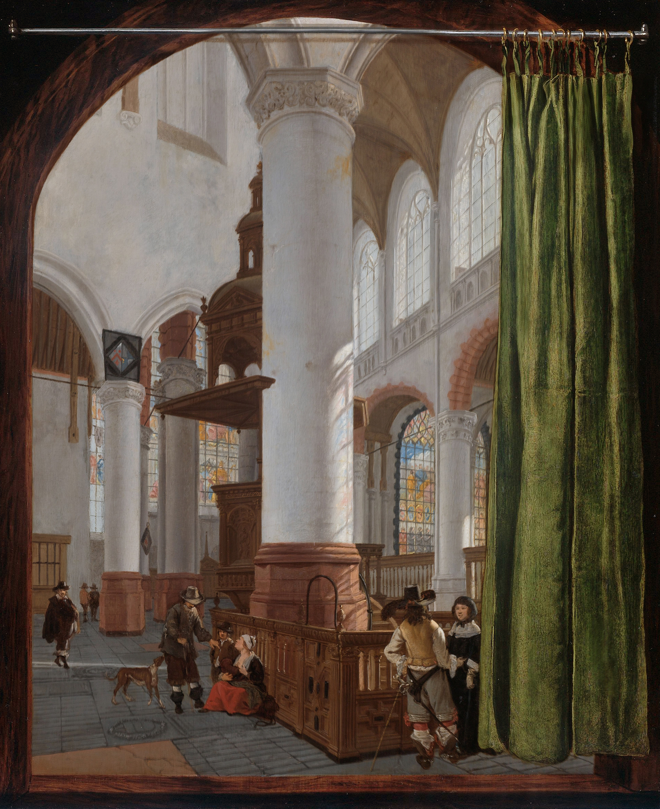 42A Gerard Houckgeest Interior of the Old Church Delft 1654 Rijksmuseum ed