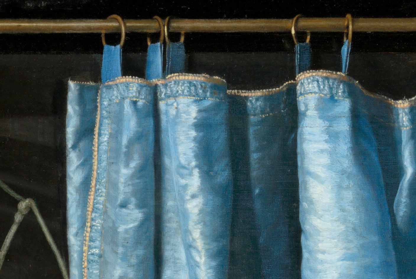 43B Adrian van der Spelt Flowerpiece with curtain 1658 46.5x63.9cm Art Inst of Chicago detail