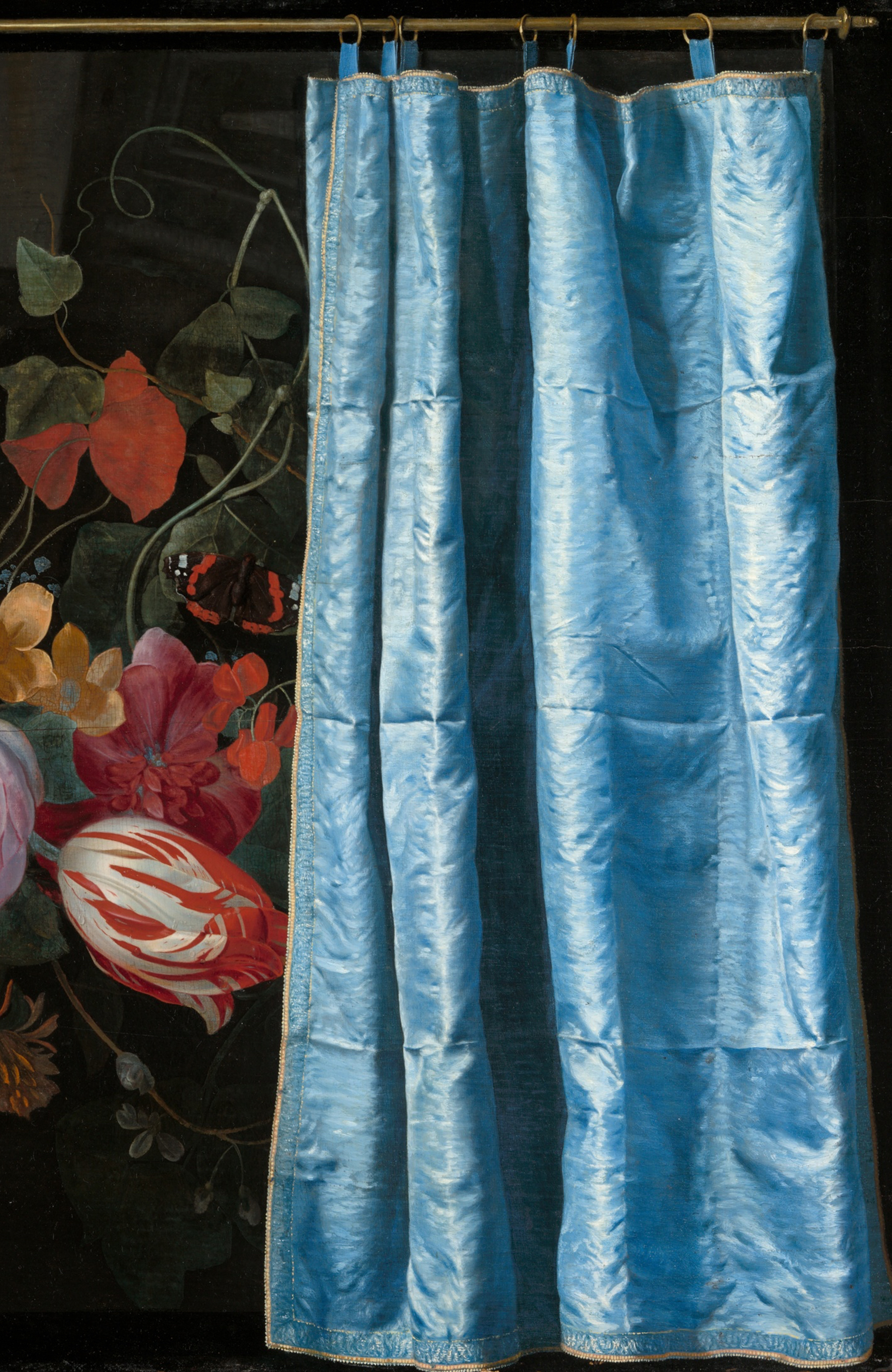 43C Adrian van der Spelt Flowerpiece with curtain 1658 46.5x63.9cm Art Inst of Chicago