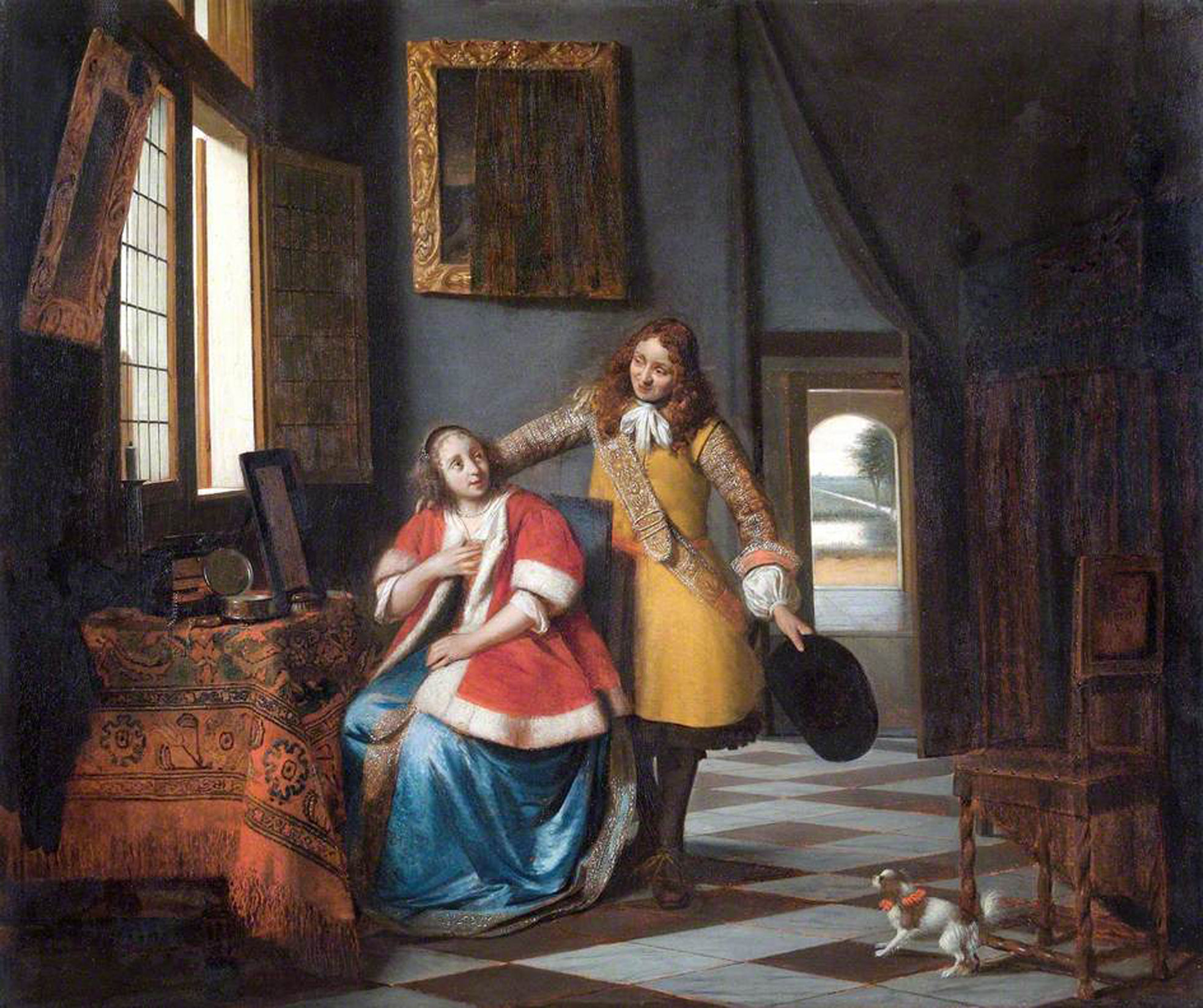 49 Pieter de Hooch A lady surprised by her lover 1665 Wellington Coll Apsley House