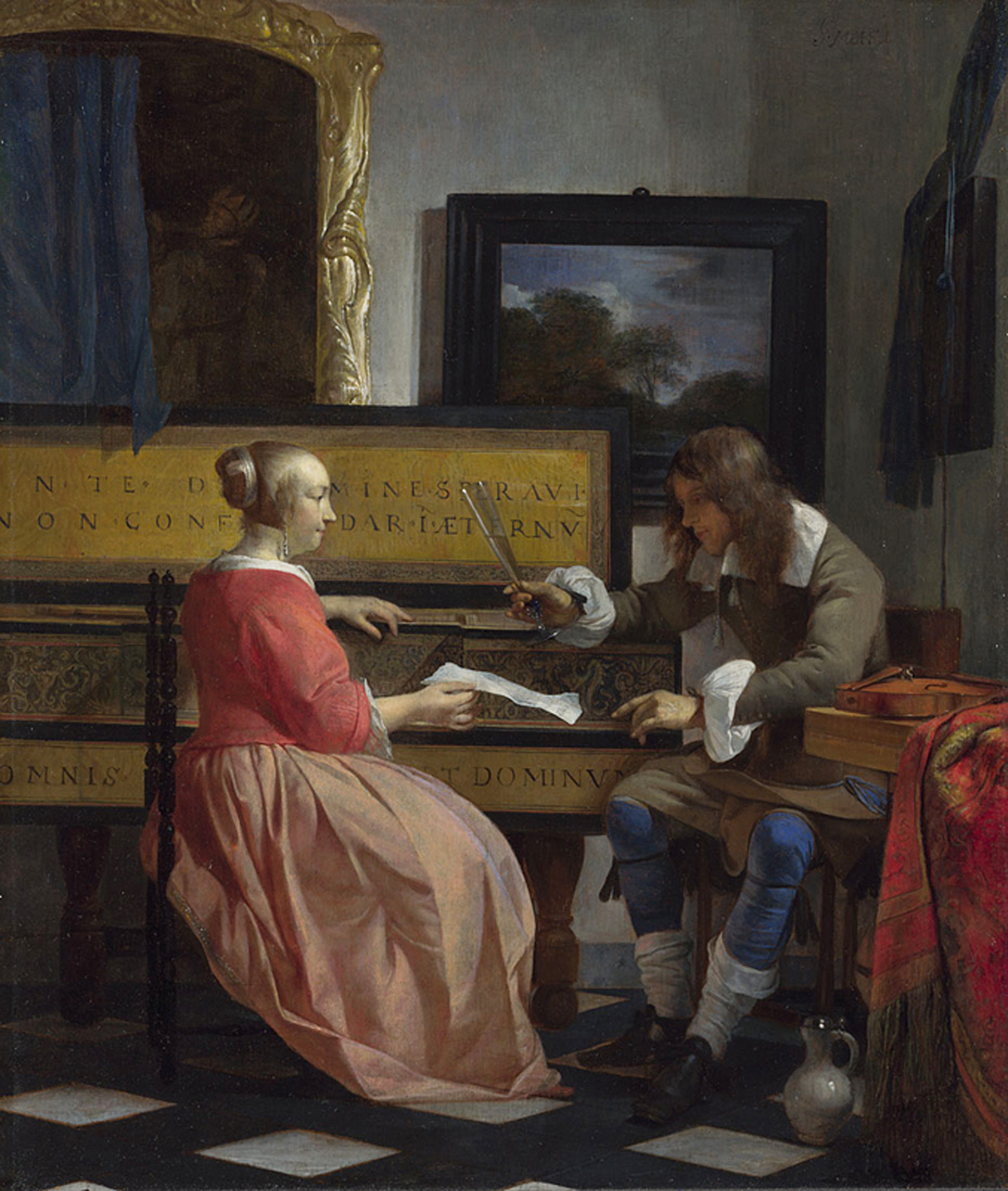 A Man and a Woman seated by a Virginal